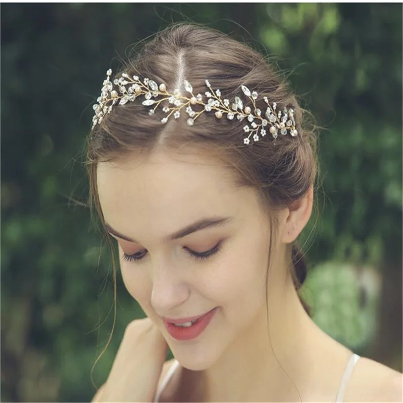 

Bride Hair Band Crytal Headband Wedding Bridal Hair Accessories Tiara Ornaments Wedding Headbands