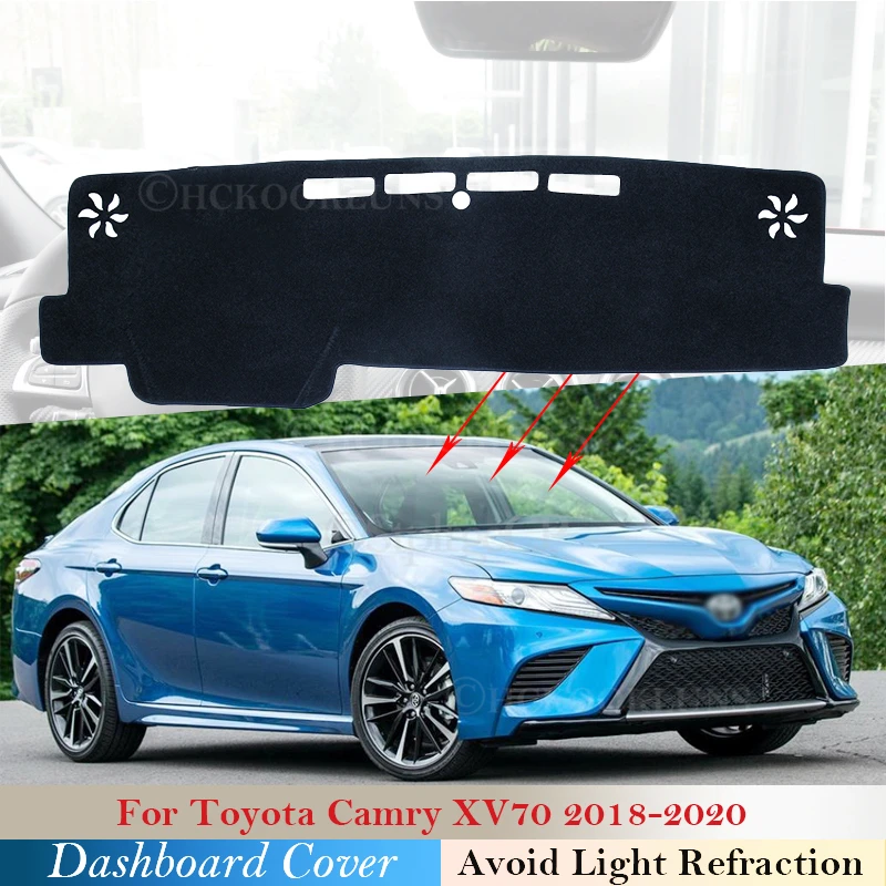 

Dashboard Cover Protective Pad for Toyota Camry XV70 2018 2019 2020 Car Accessories Dash Board Sunshade Carpet XV 70 Dashmat