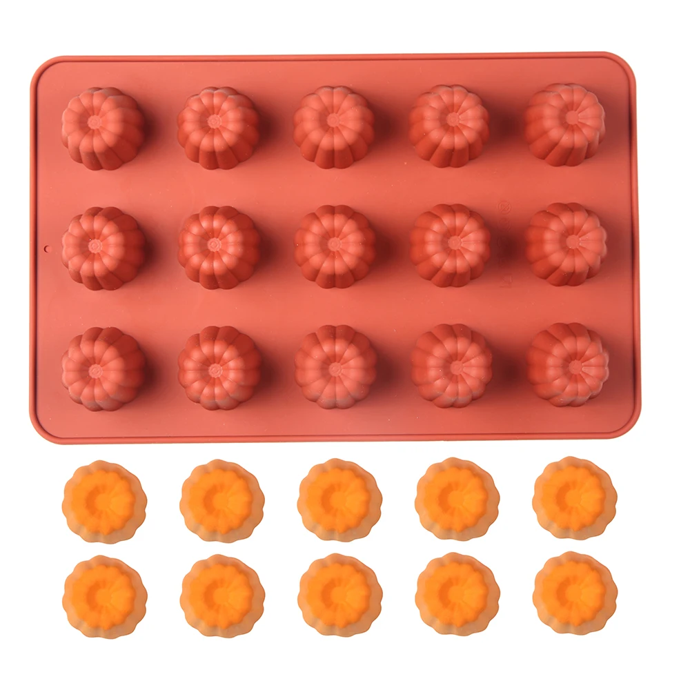 

New 15 Cavity Canneles Shaped Silicone Cake Mold Cookies 3D DIY Handmade kitchen Baking Tools Decorating Mousse Making Mould