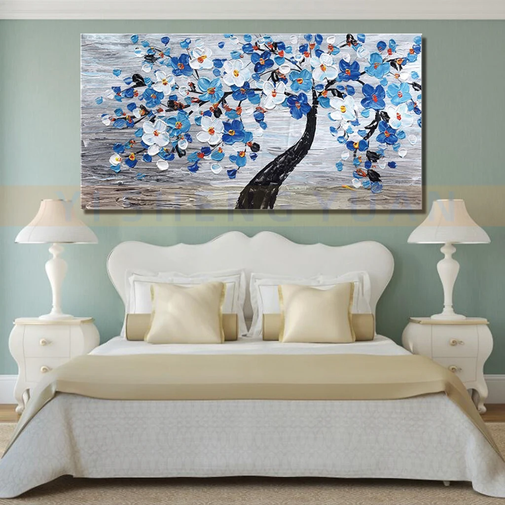 

Modern Handpainted Abstract Large Tree Flower 3d Oil Painting On Canvas Home Decor Wall Art Picture For Living Room Beedroom