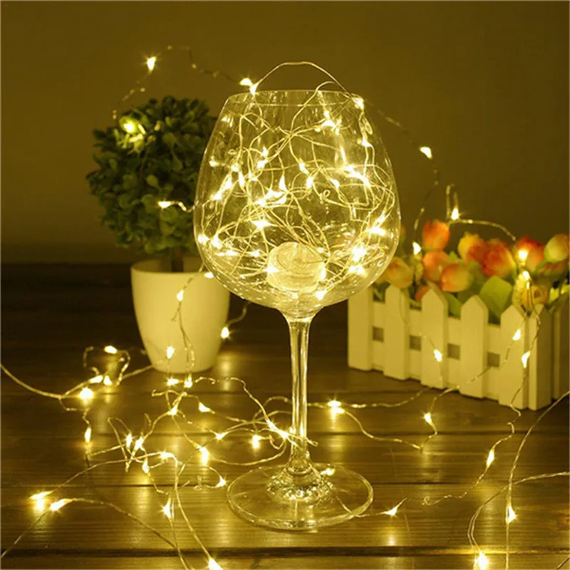 Водонепроницаемая гирлянда из медной проволоки декоративный шнурок с 20