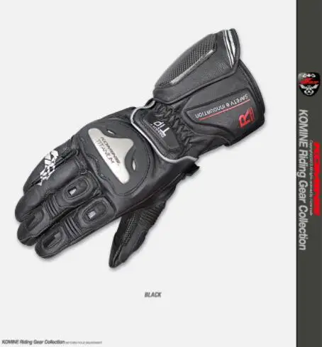 KOMINE GK-169 перчатки для мотокросса из титанового сплава перчатки для мотогонок длинные перчатки из натуральной кожи 4 цвета