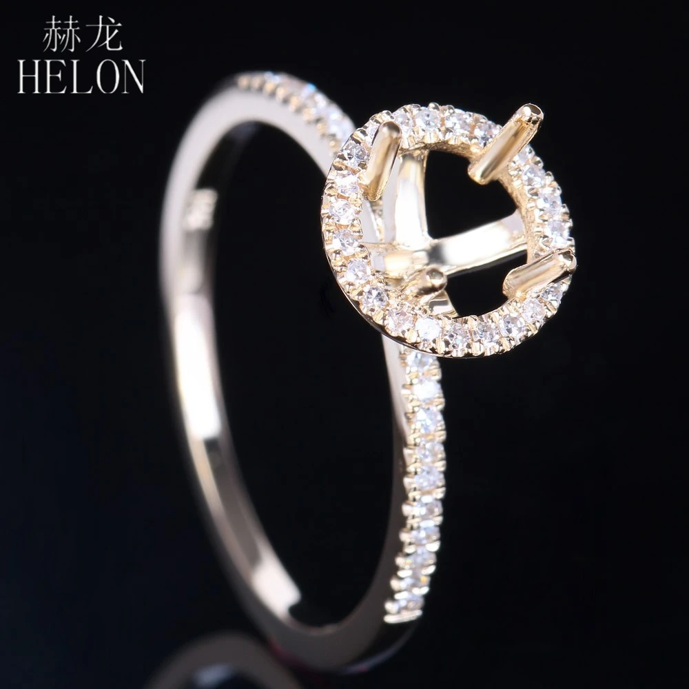 Кольцо женское круглое из желтого золота 10 к 6 мм с бриллиантами | Кольца