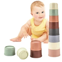 funny environmentally friendly kids stacking toy stacking cup of early education for baby brain game of early education