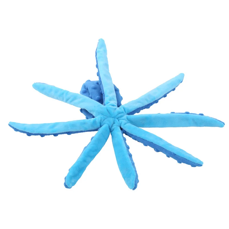

8 Legs Octopus Soft Stuffed Plush Dog Toys Outdoor Play Interactive Squeaky Dogs Toy Sounder Sounding Paper Chew Tooth toy