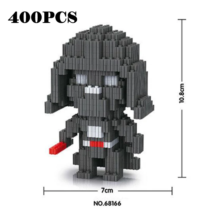 400pc Darth Vader Строительные блоки, игрушки для детей, Super Mario Bros, алмазные мини-блоки, Doraemoned, супер герой, Narutoes, Звездные войны, Детский Рождественский подарок - Цвет: 400pc Darth Vader