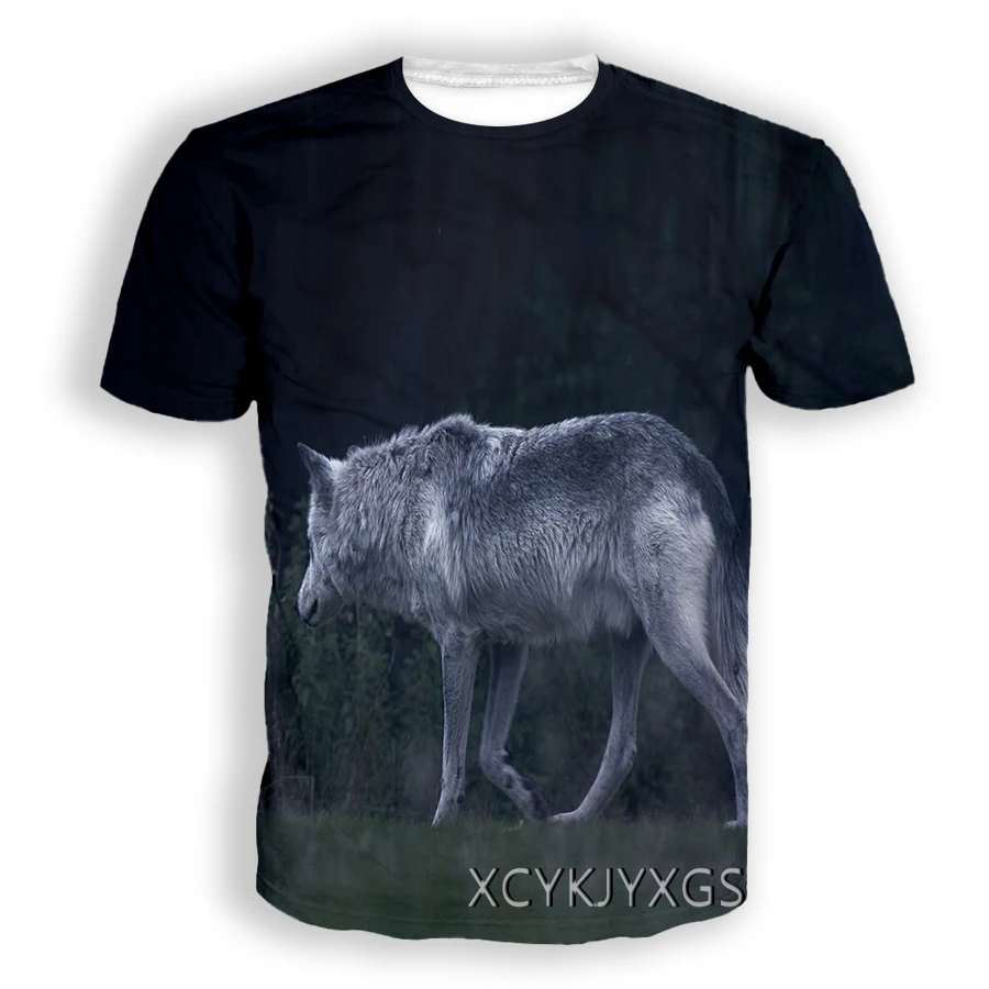 Футболка Мужская/женская с 3D принтом волка в стиле хип хоп|Мужские футболки| |