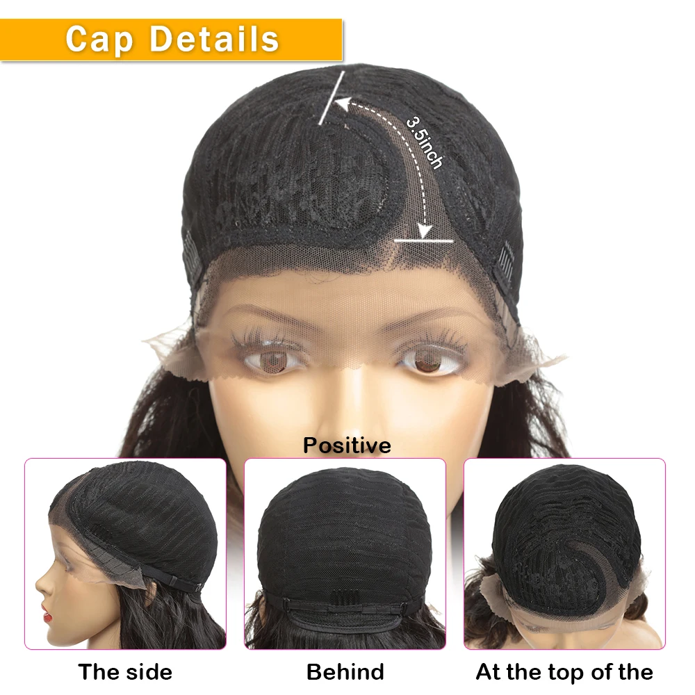 24 дюйма Длинный свободный волнистый синтетический кружевной передний парик без