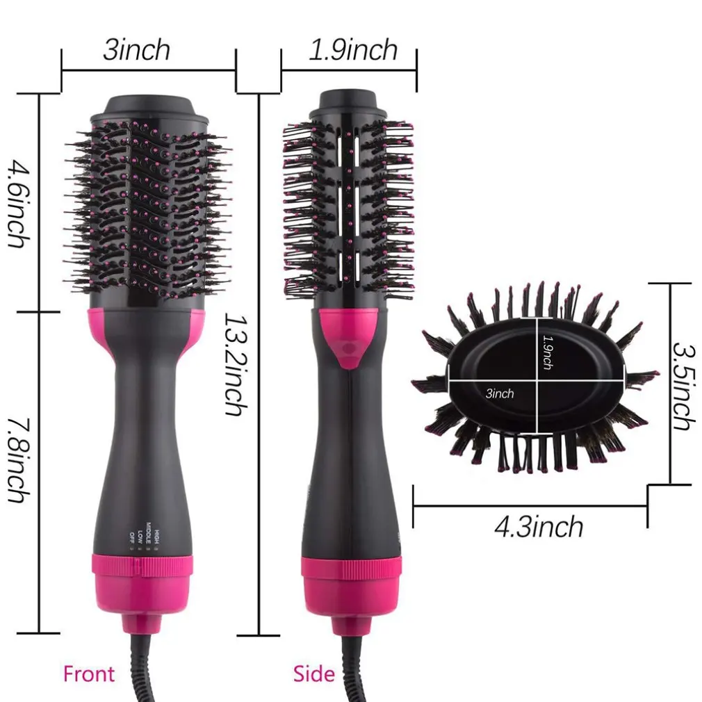 

New One Step Hair Dryer and Volumizer 3 in 1 Hot Air Brush Professional Blow Dryer Comb Curling Iron Hair Straightener Brush