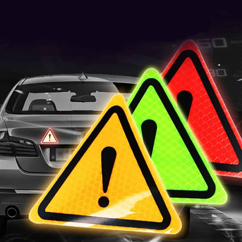 Universal Reflective Sticker Car Bodywork Decorative Paster Motorcycle Triangle Warning Label DIY Stickers | Автомобили и