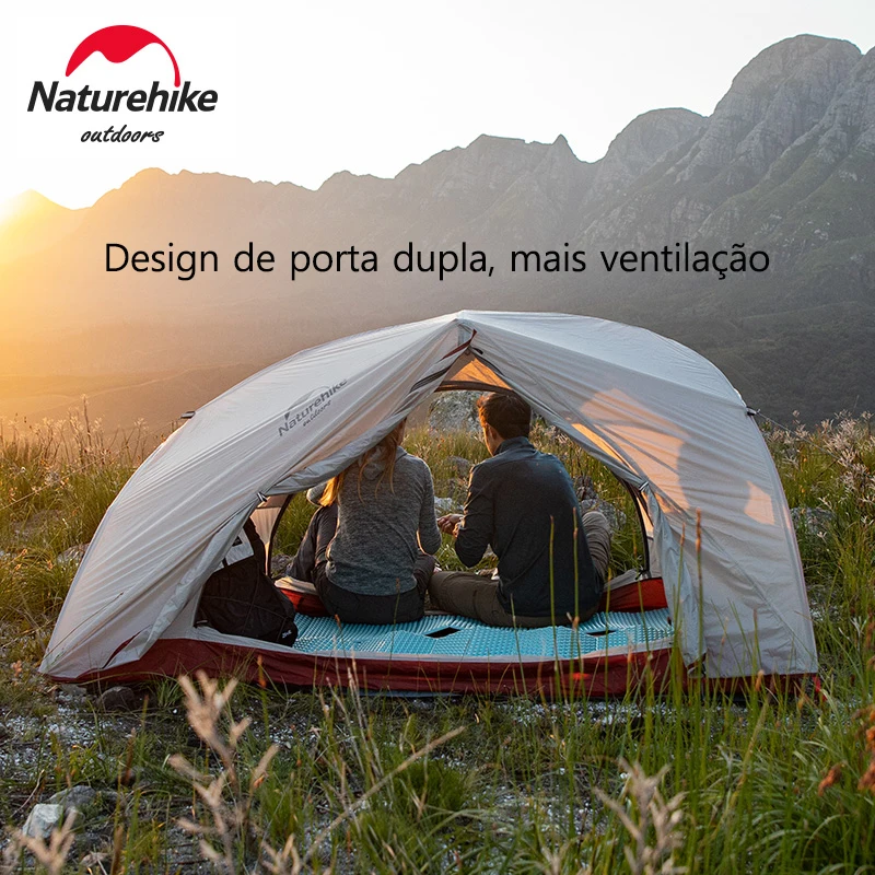 Палатка Naturehike туристическая Ультралегкая нейлон 20D 2 человек водонепроницаемая
