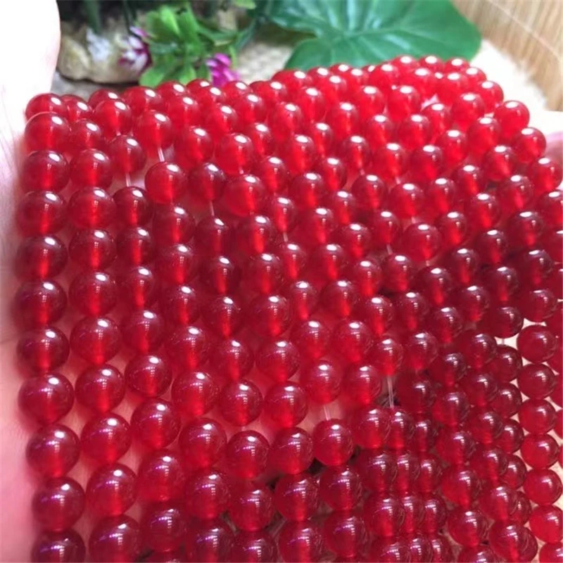 Бусины Из Красного халцедона круглые бусины-разделители аксессуары для