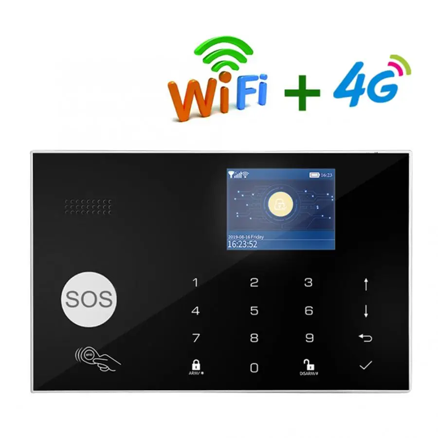 2.4in TFT 4G WiFi приложение дистанционное управление охранная сигнализация Поддержка