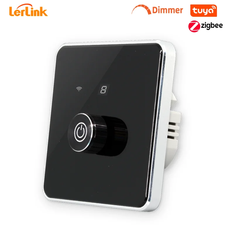 Регулятор яркости ZigBee умный настенный выключатель панель из закаленного стекла