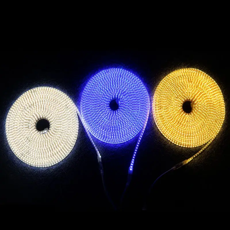 1 м ~ 25 SMD 2835 3528 AC 220 В Светодиодная лента водонепроницаемая гибкая 120 светодиодов/м