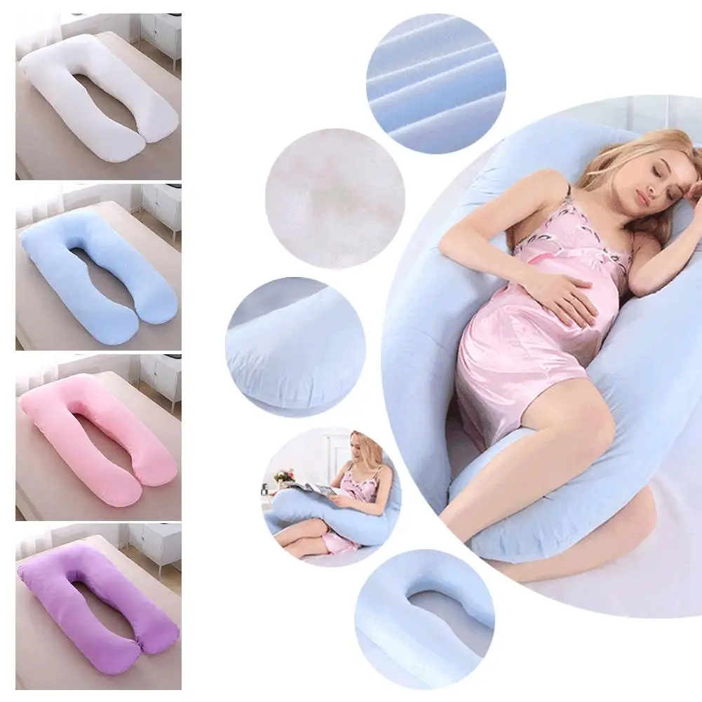 

70*130CM European Large U-shaped Maternal Cushion Cover Multi-functional Side Sleeping Cotton Pillowcase Without Pillow