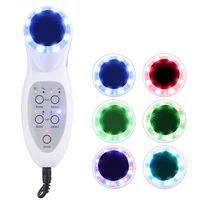 Ultrasonic Face Massager 7 LED Lights Photon Rejuvenation Sonic Lifting Facial Lift Skin Cleaner 1Mhz Ultrasound Body Spa Beauty