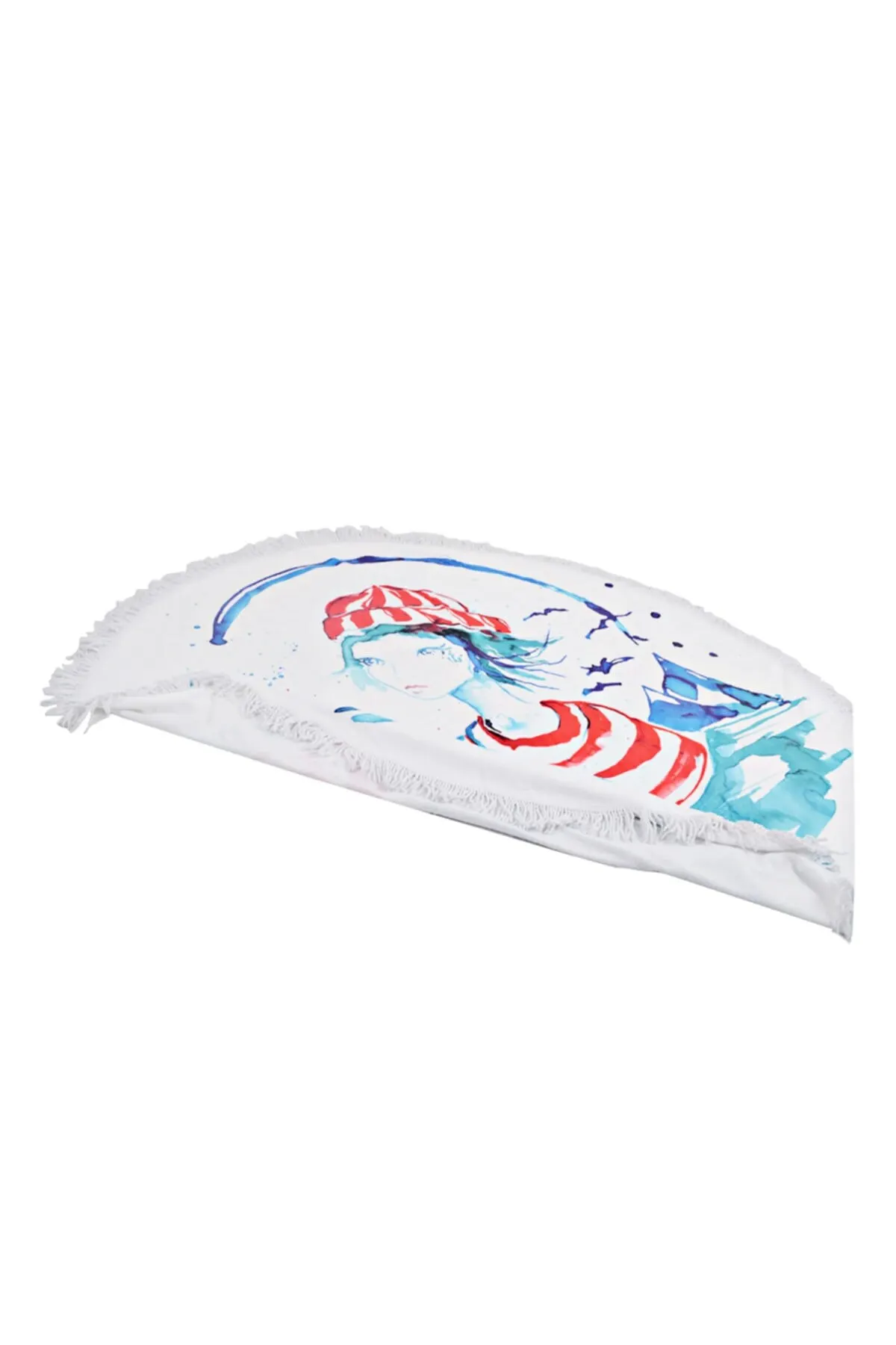 

Beach Towel Anemoss Sailor Girl Round Beach Towel Soft Textured Water Absorbing Quick Dry