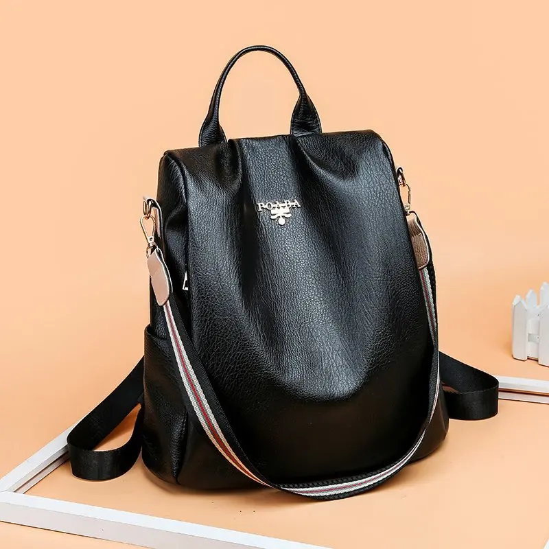 Женский рюкзак из мягкой кожи для путешествий модный школьный сумка книг женский