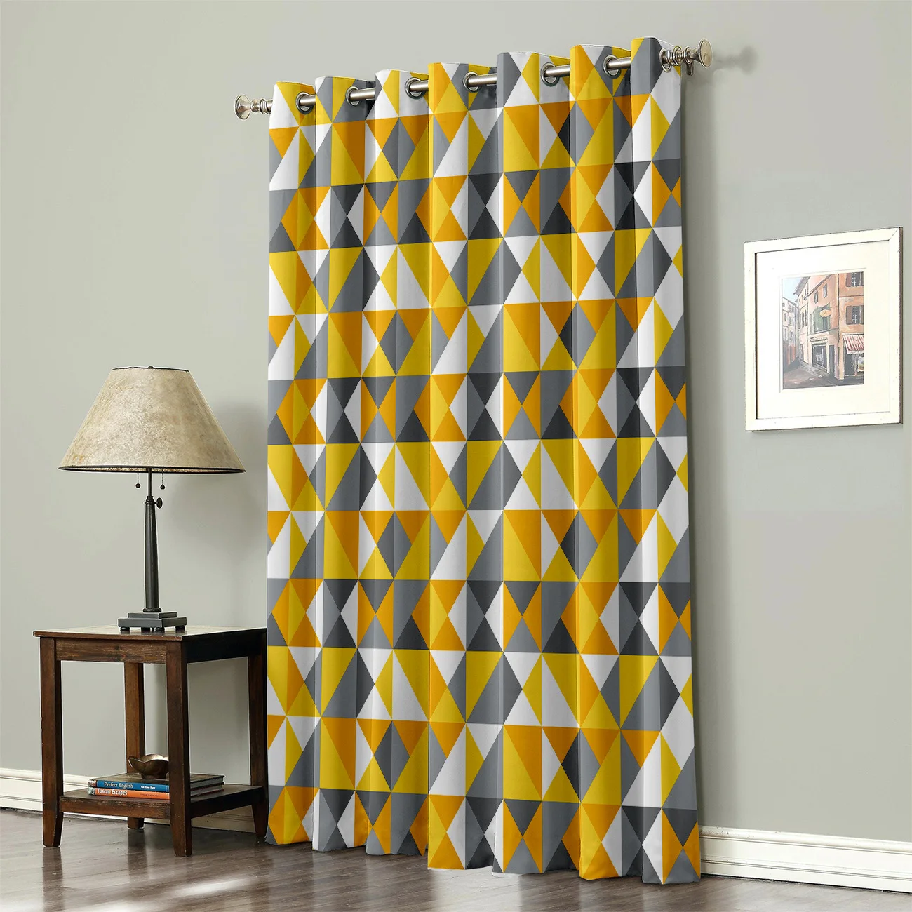 Геометрическая треугольная занавеска с мозаичным рисунком для комнаты s-Valance