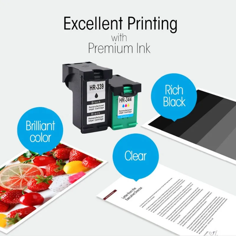 Цветной совместимый картридж 339 344 для принтера hp officejet 7210 7313 7410 Photosmart 2710 8450 2