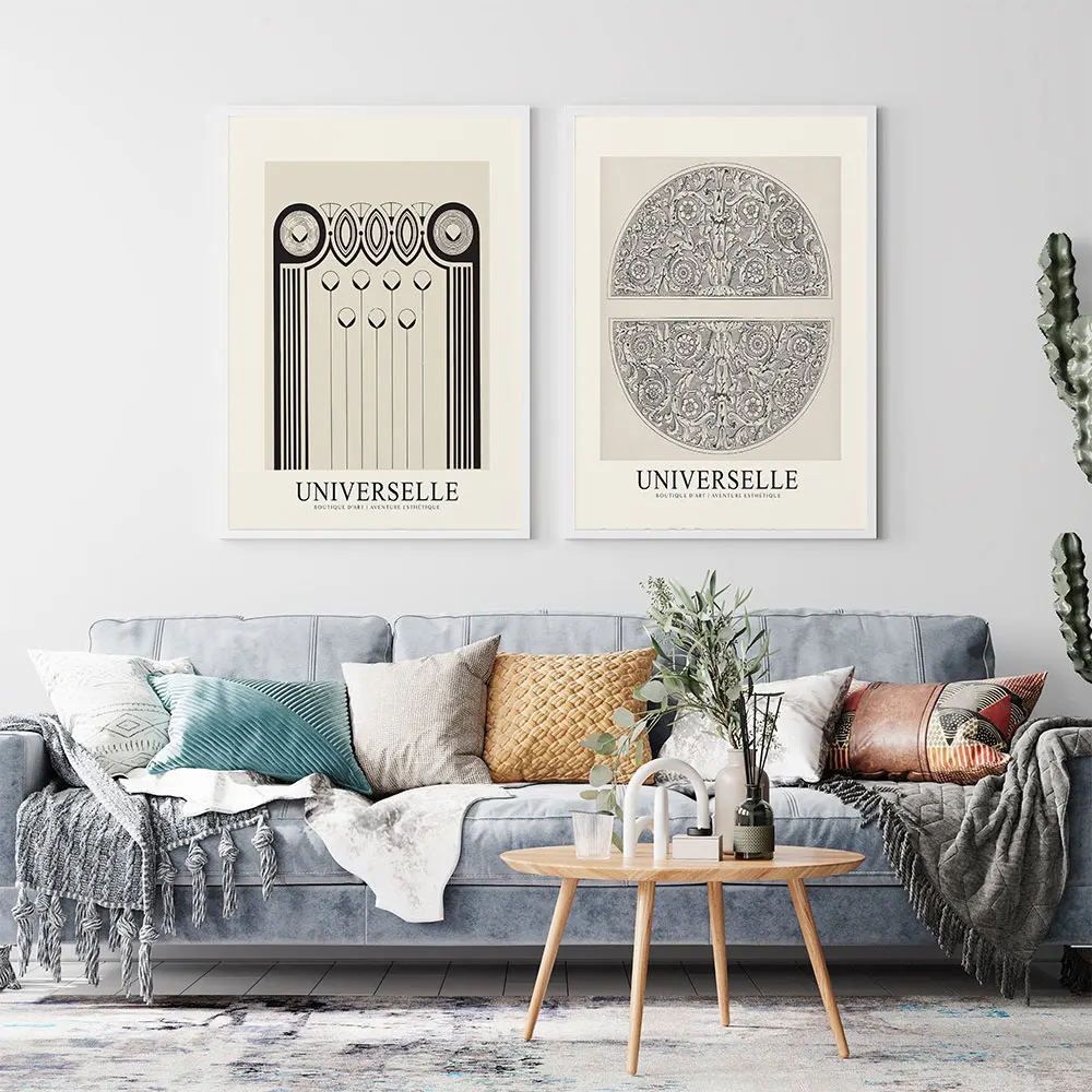 

Boho Vitage Poster Abstract Mid Century Canvas Painting Modern Neutral Art Print Nordic Wall Picture For Living Room Home Decor