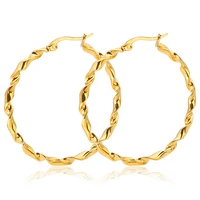 todorova minimalist trendy large hoop earrings for women geometric round circle loop earrings stainless steel jewelry
