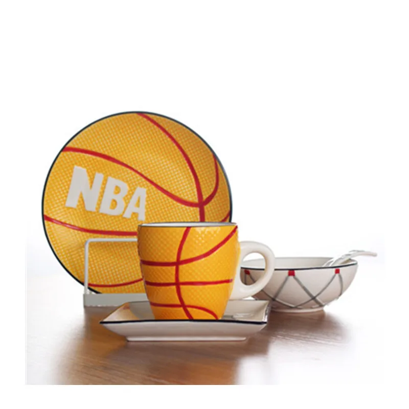 Творческий Детский шар керамическая посуда Баскетбол закуски чаша для риса