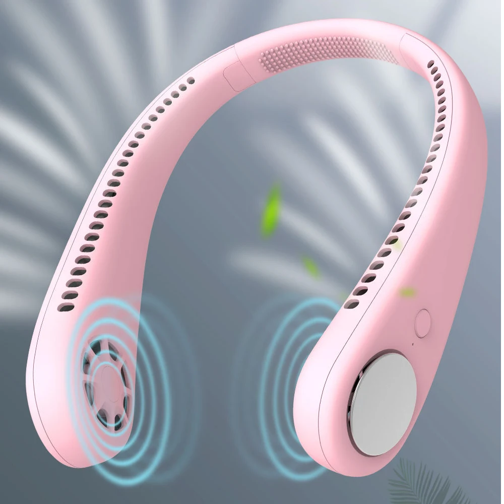 

Зеленый/розовый/белый воздушный охлаждающий шейный вентилятор без пузырьков, подвесной шейный вентилятор, летний воздушный уличный спорти...