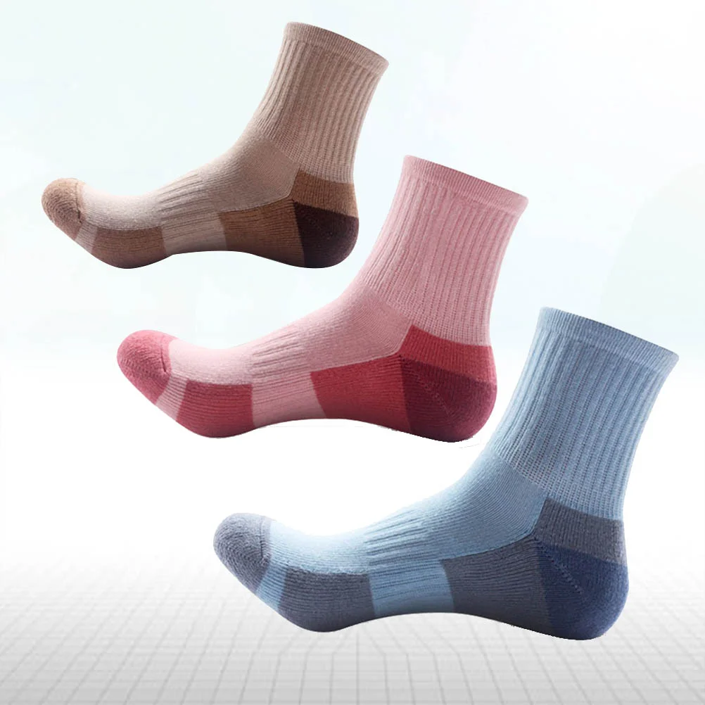 

5 Pairs Women's Outdoor Sports Socks Thicken Knee-high Socks for Hiking Trekking Climbing (Random Color)