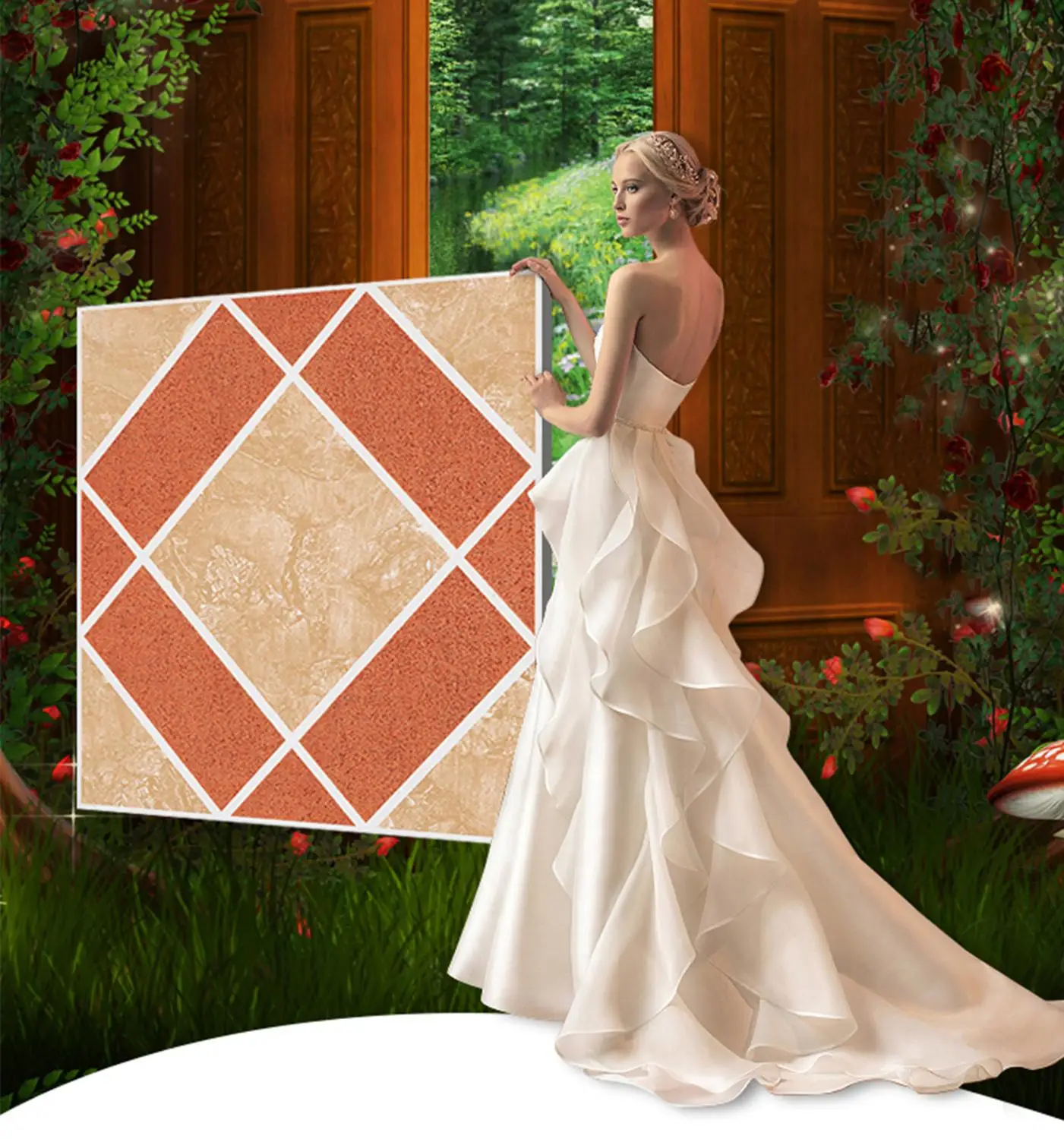 Водонепроницаемые утолщенные наклейки на пол виниловые самоклеющиеся обои для