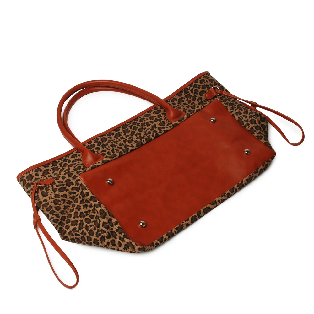 10 шт коричневая сумка с леопардовым принтом короткая меховая PU Tote DOM109388 | Багаж и