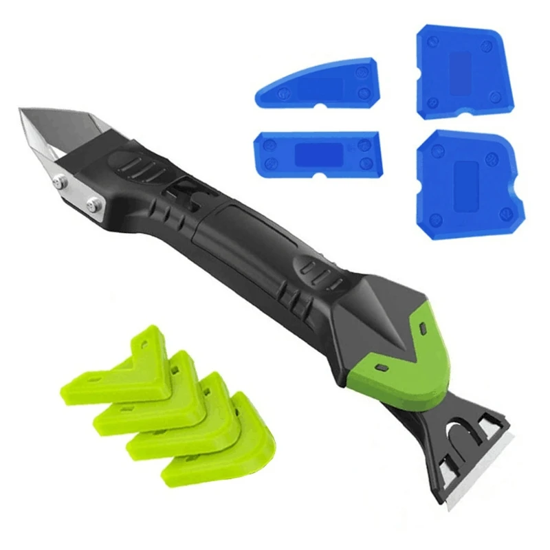 

5 In1 Silicone Remover Caulk Finisher Sealant Smooth Scraper Grout Kit Tools 35ED