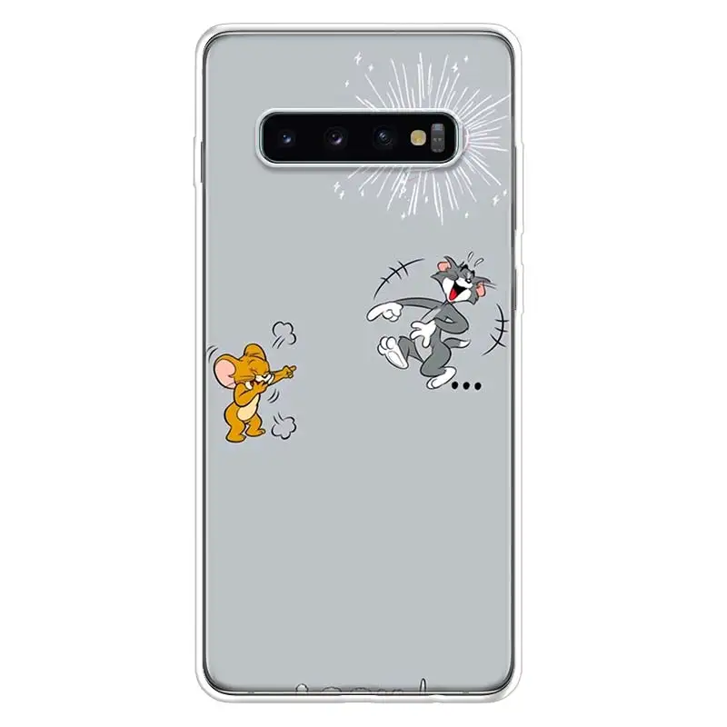 Чехол для телефона Erille Tom and Jerry samsung Galaxy S10 Lite Note 10 9 8 S9 S8 J4 J6 J8 + Plus S7 S6 силиконовый