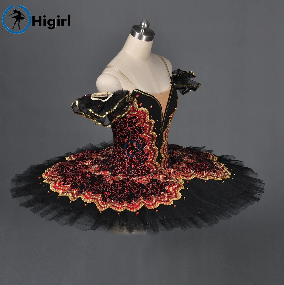 Черный красный балетный костюм балерины для взрослых балетная пачка девочек