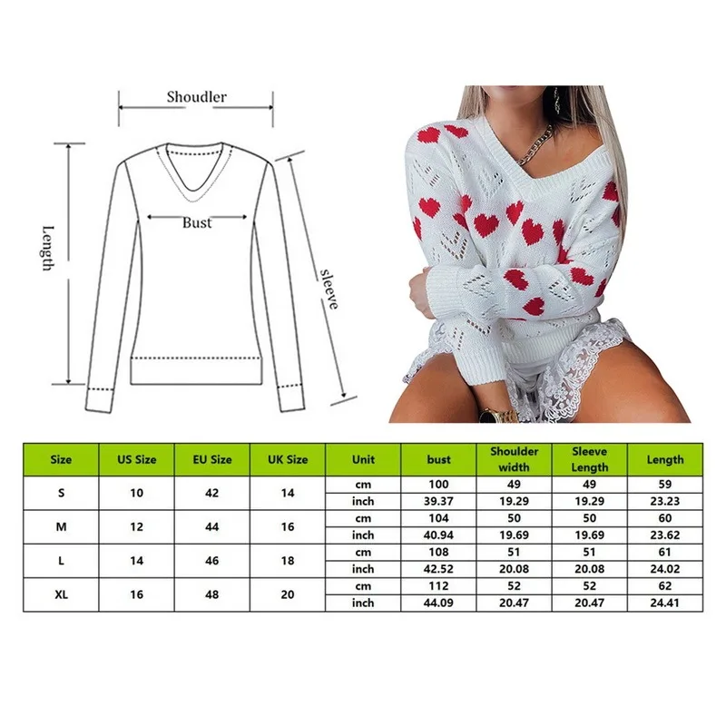 

Sexy V-neck Sweater Pullover Ladies Printed Fashion Knitted Sweater Women Loose Casual Long-sleeved Streetwear New 2021