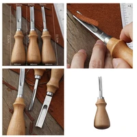 practical diy leather craft edge beveler skiving beveling knife cutting hand craft tool with wood handle a4mm a6mm a8mm