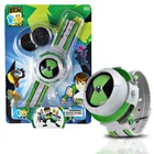 Оригинальные дисковые шутеры BEN10 Omnitrix, игрушки, мультяшный Детский 3D проектор, часы, аниме фигурки, модели, игрушки, детские подарки