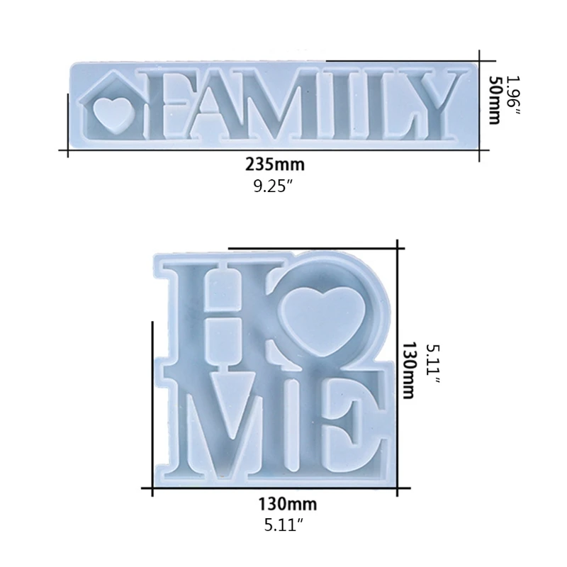 

L5YD English Letter Silicone Mold Beauty Molds for Home Decoration Jewelry Tool