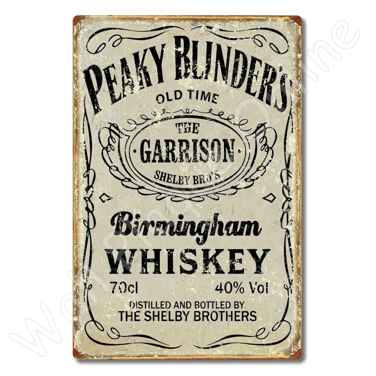 

Vintage Tin Sign Peaky Blinders Whiskey Metal Sign Poster Retro Art Plaque Wall Decor for Home Bar Pub Cafe Restaurant 8x12 Inch