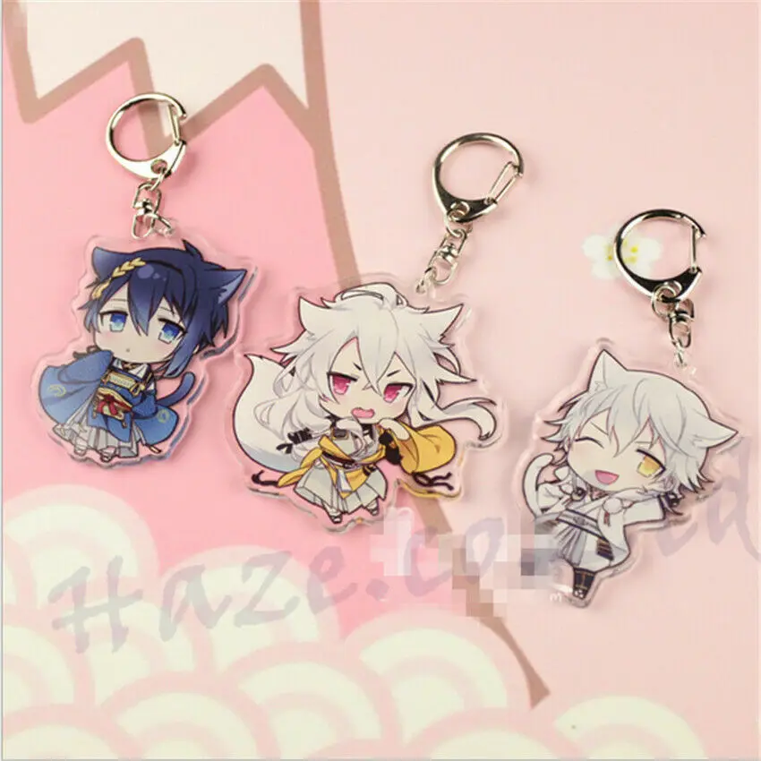 Горячая игра Touken Ranbu онлайн аниме акриловое кольцо для ключей подарок брелок