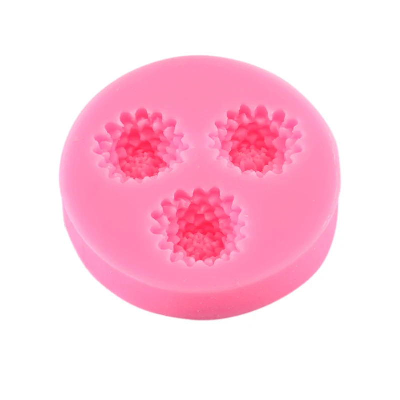 Силиконовая форма с 3 отверстиями для украшения тортов термостойкая конфет и