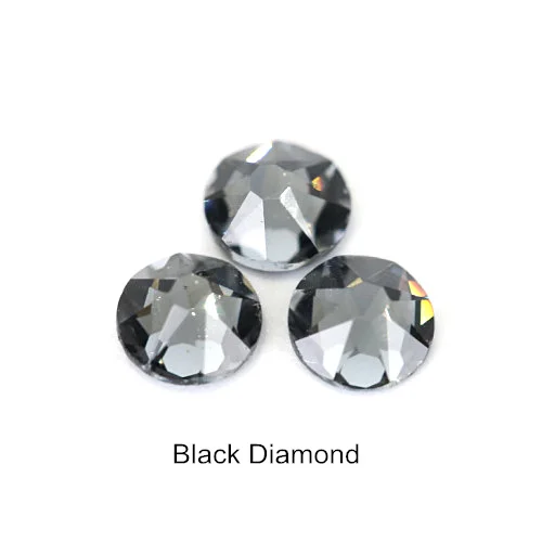 Black Diamond 2088 граненые Стразы отличного качества для ногтей с плоской задней поверхностью, много цветов, стразы для украшения ногтей Y3813 - Цвет: Black Diamond