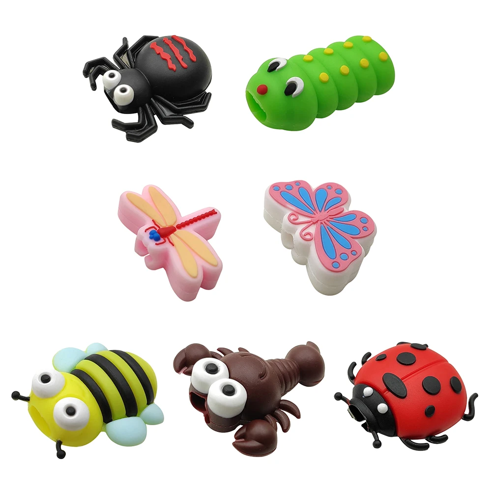 

USB Data Cable Cover Animal Bites Protector Universal Cord Wire Cable Winder Protective Cover Mobile Phone Accessories