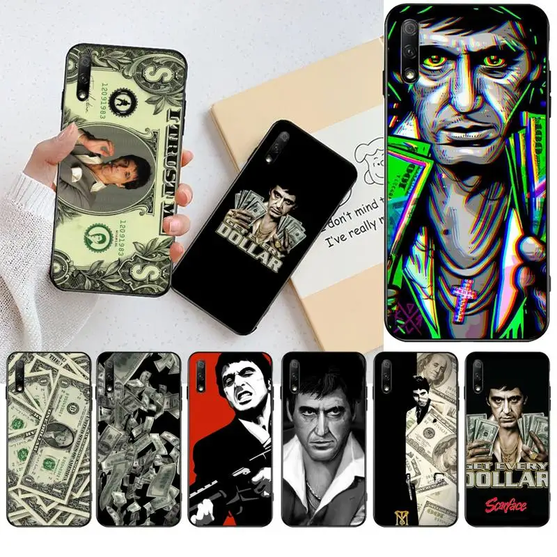 Чехол для телефона CUTEWANAN Scarface с Тони Монтана черный мягкий чехол Huawei Honor 20 10 9 8 8x 8c