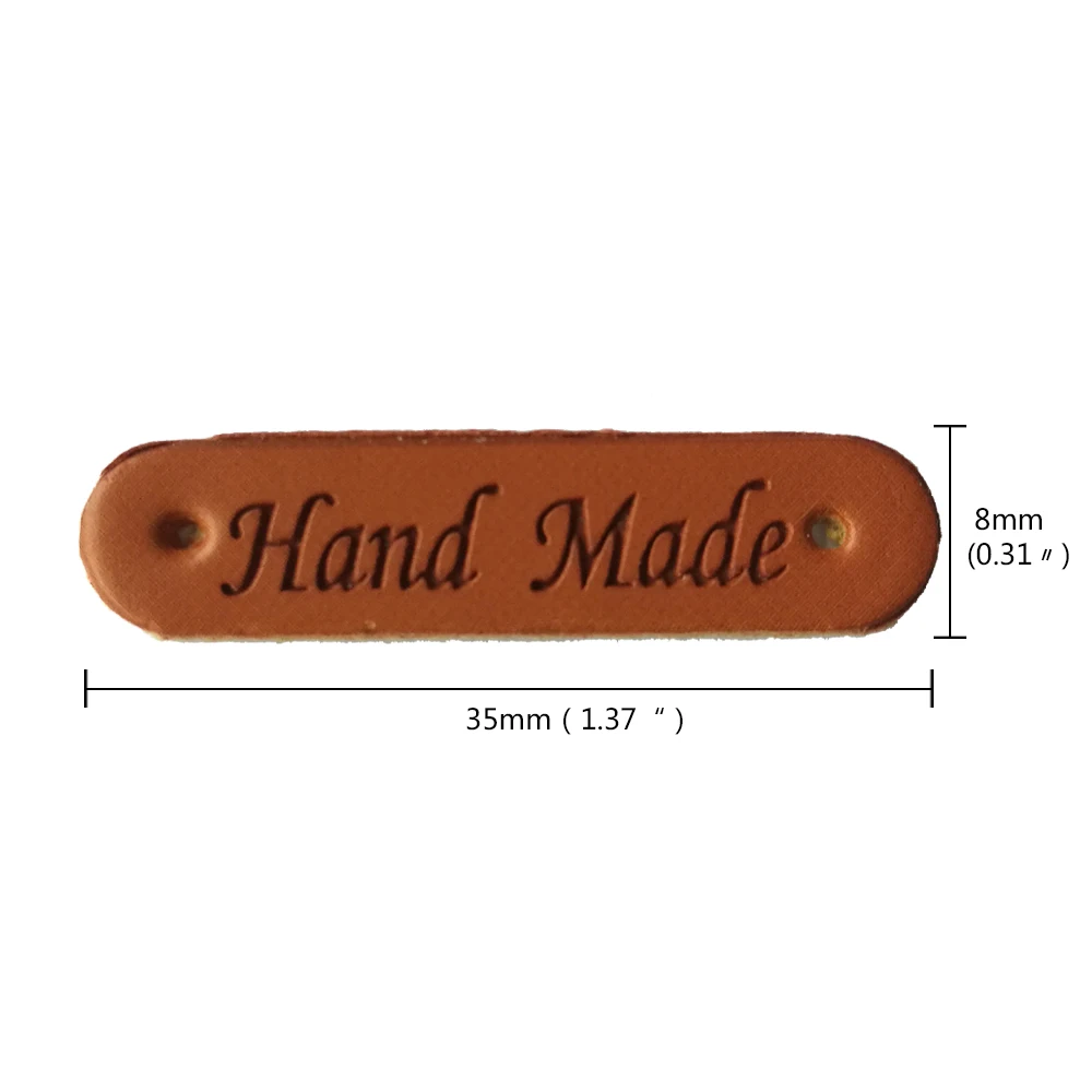 Free Shipping 4 Options Hand Made Leather Labels For Clothes Bags Shoes Handmade Fabric Sewing Tags | Дом и сад