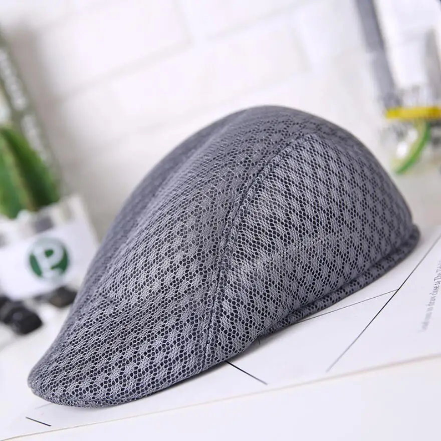 Однотонный мужской берет из соломы летняя плоская кепка Мужская классическая