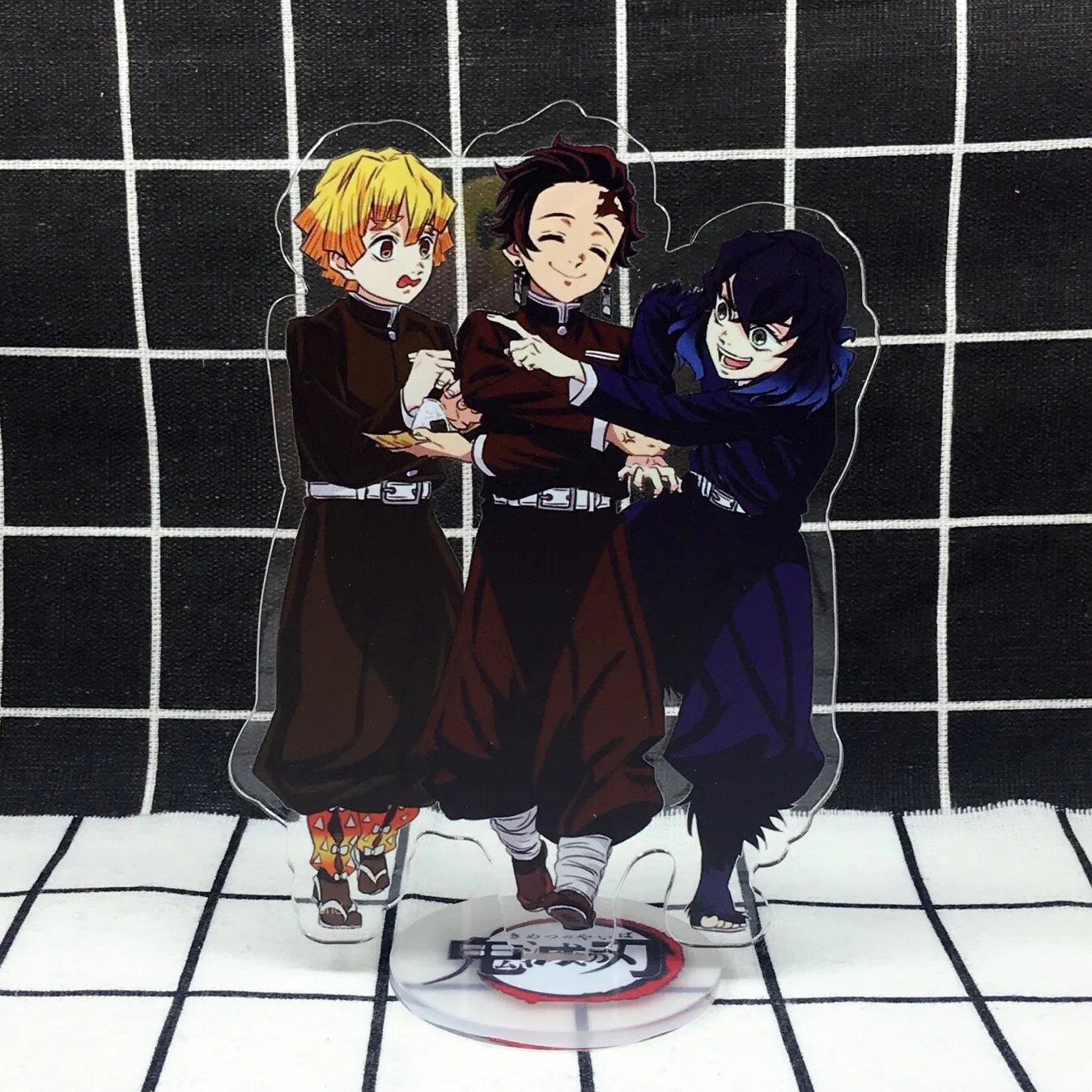 2-3 Аниме демон убийца Kimetsu no Yaiba брелок Kamado Tanjirou Hashibira Inosuke Tomioka Giyuu милый забавный мультфильм акриловый брелок - Цвет: 2-3
