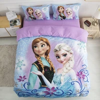 disney bedding set purple frozen elsa anna princess rapunzel bella duvet cover sets for baby children girls bed birthday gifts