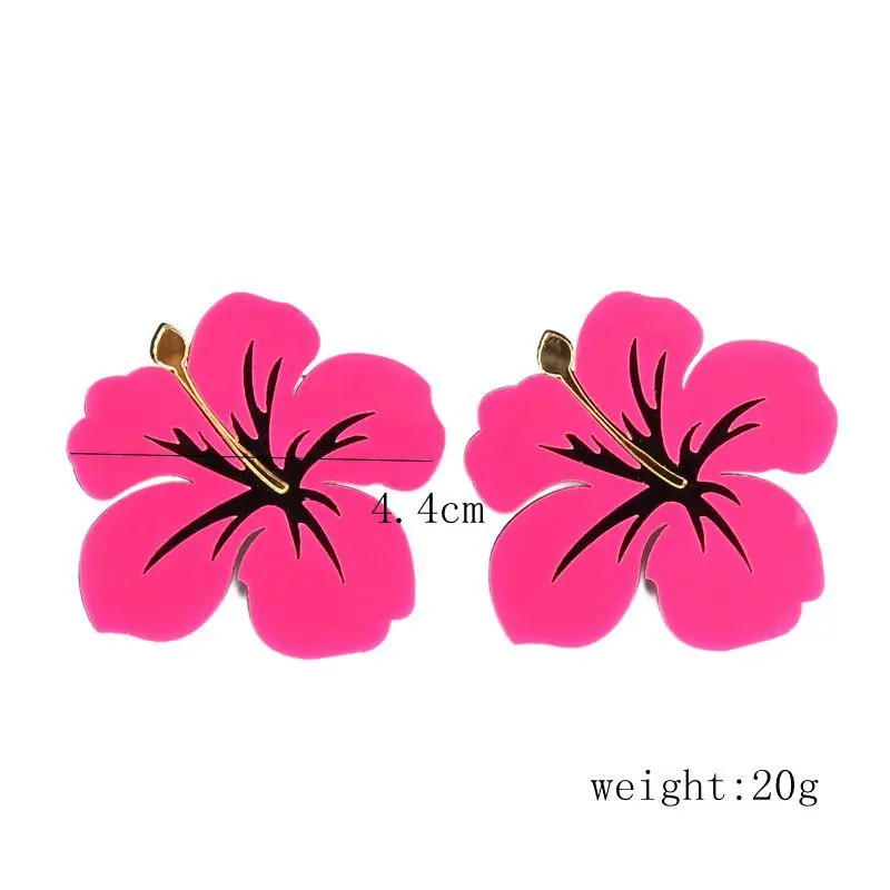 Модные Акриловые висячие серьги в форме синей розы красных цветов Красочные